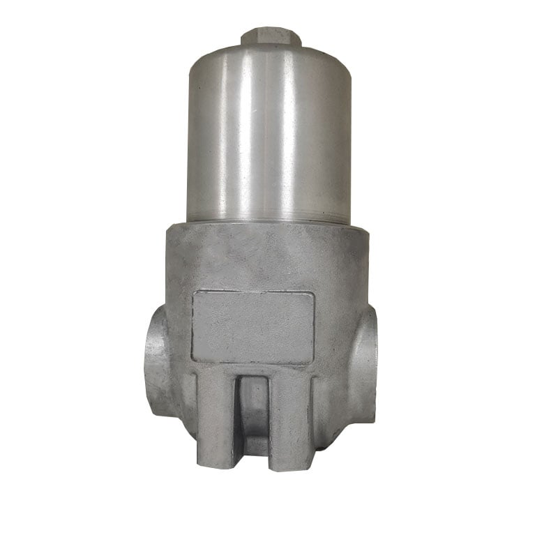 Castaluminum pressure line filter