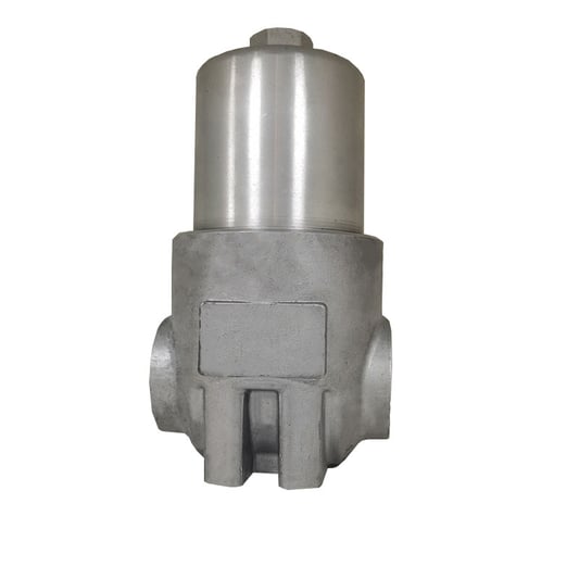 Castaluminum pressure line filter